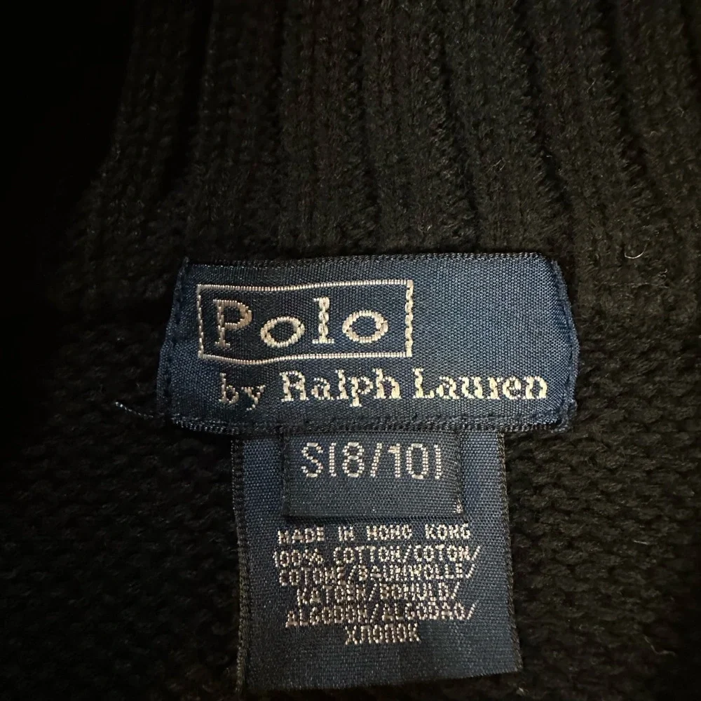 KIDS- Polo Ralph Lauren Half-Zip Sweater Black, S (8/10) – NWOT Vintage 2010 Er